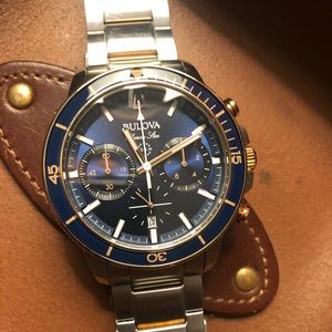 Bulova Marine Star Two Tone Stainless Steel Watch